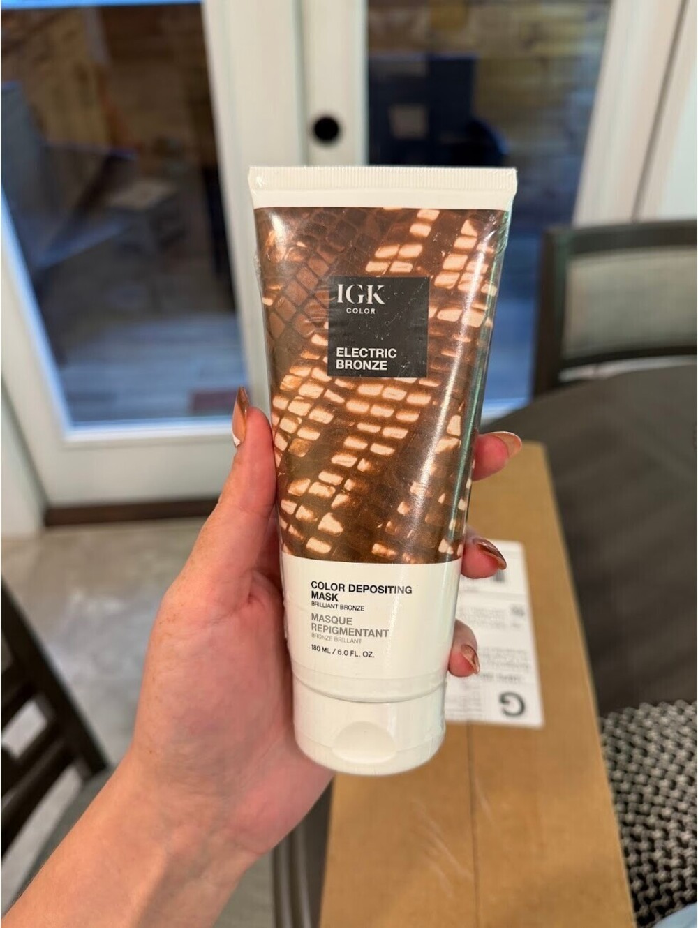 IGK Electric Bronze Color Depositing Hair Mask 6 oz NEW